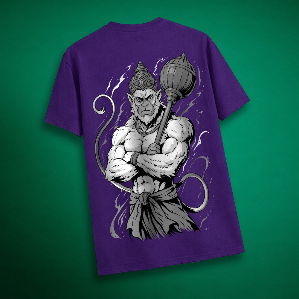 Brave Hanuman - Unisex Back printed T-shirt