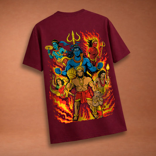 Marvelous Gods - Unisex Back Printed T-Shirt