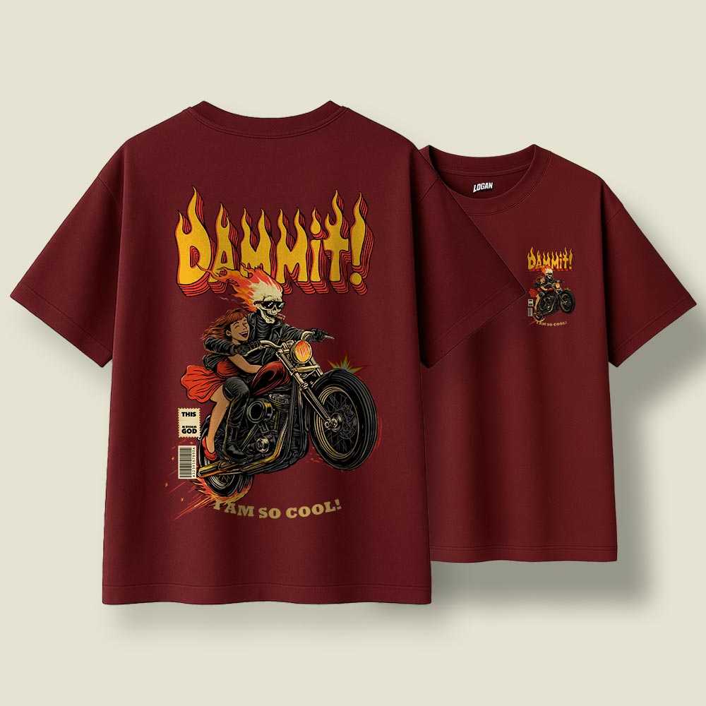 Dammit Death Ride - Unisex Oversized T-Shirt