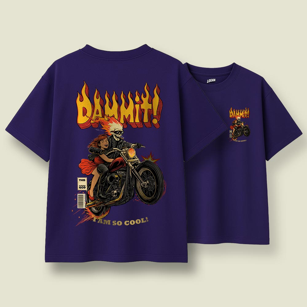 Dammit Death Ride - Unisex Oversized T-Shirt
