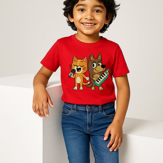 Dog and cat Music! Unisex Kids T-Shirt!