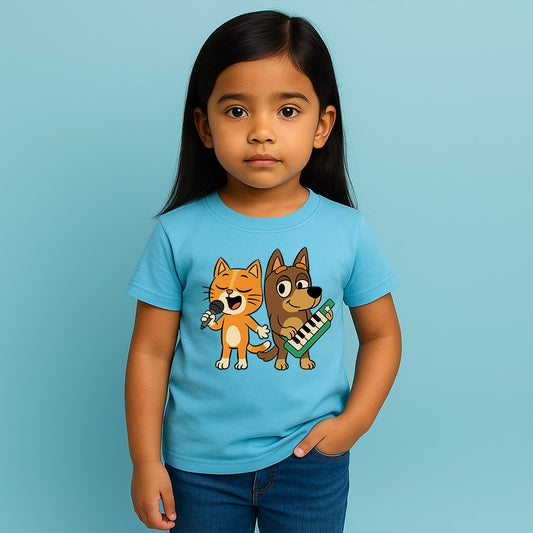 Dog and cat Music! Unisex Kids T-Shirt!