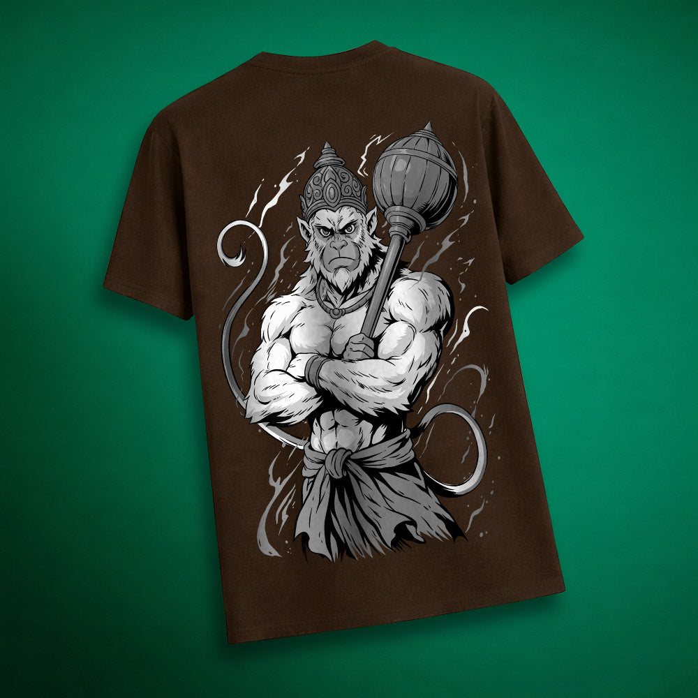 Brave Hanuman - Unisex Back printed T-shirt