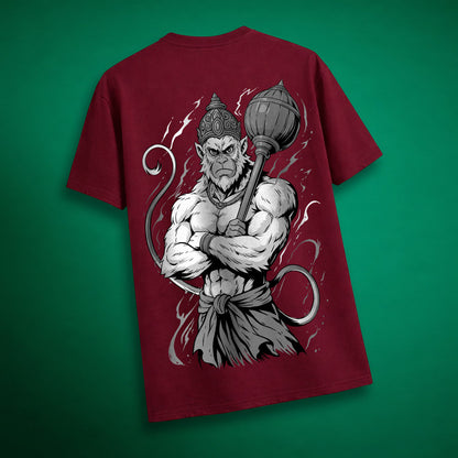 Brave Hanuman - Unisex Back printed T-shirt