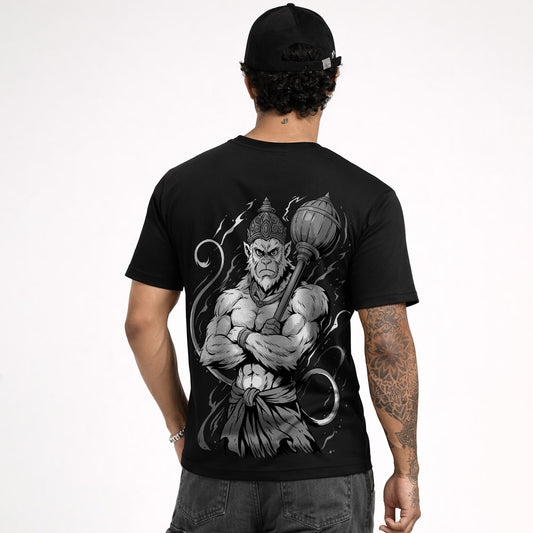 Brave Hanuman - Unisex Back printed T-shirt