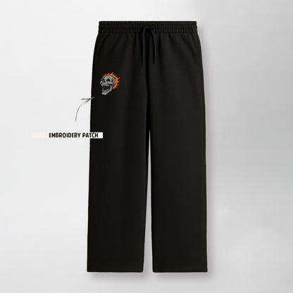 Embroidery Skull Flame - Unisex Sweatpants